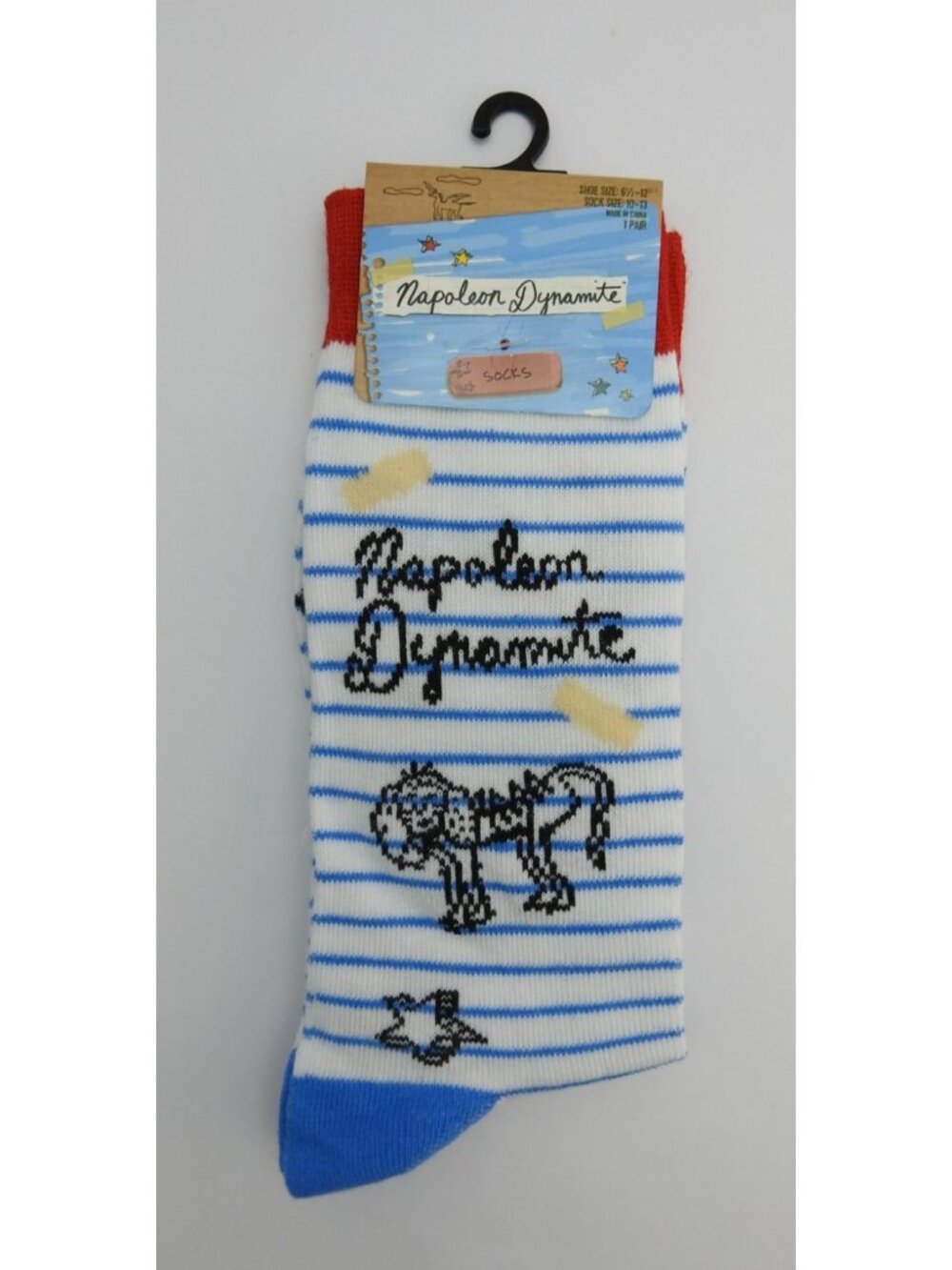 Napoleon Dynamite Pedro Vote For Pedro Crew Socks NWT Adult Shoe Size 6½-12 NWT